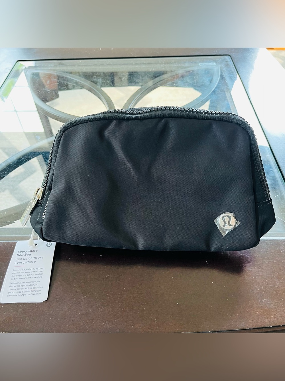 NWT Lululemon Everywhere Belt Bag 1L Black Silver Hardware Authentic Brand New